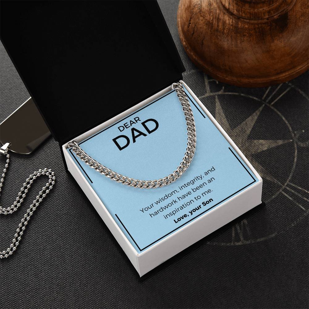 Dad- Your wisdom-Cuban Link Chain