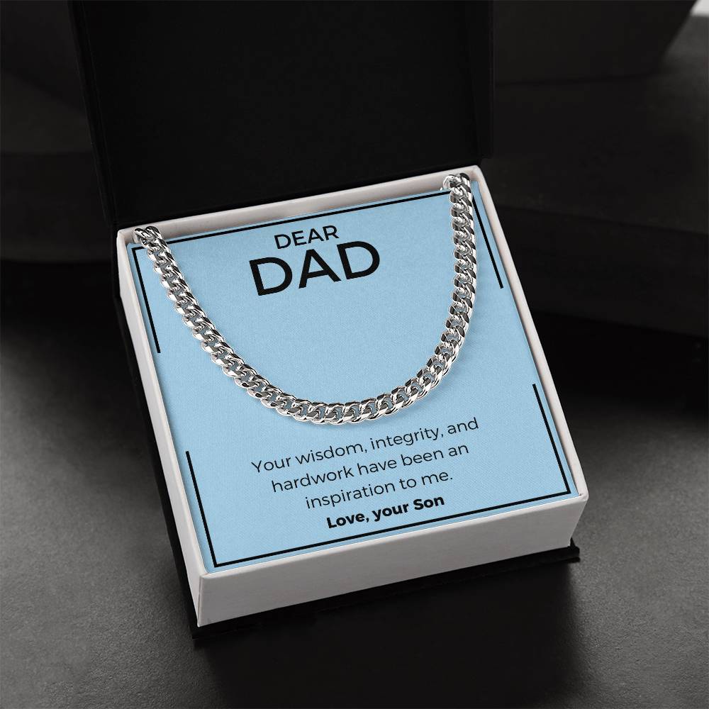 Dad- Your wisdom-Cuban Link Chain