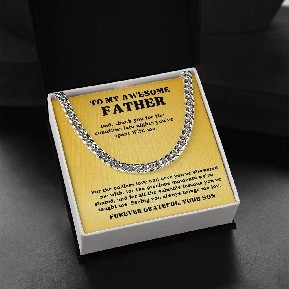 Dad- The endless love-Cuban Link Chain