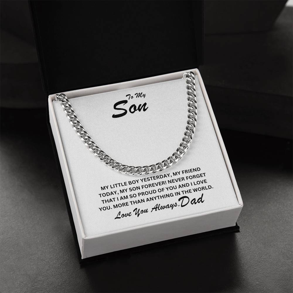 Son- My little boy -Cuban Link Chain