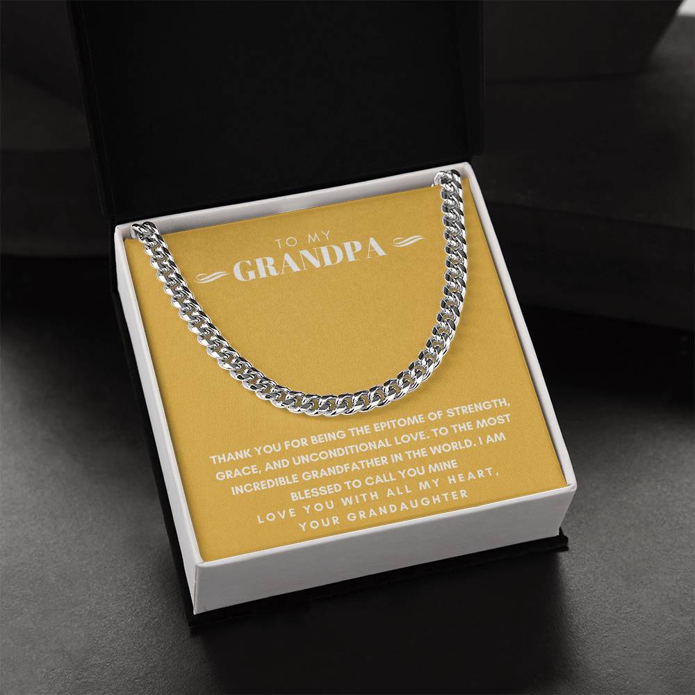 Grandfather- Epitome of strength-Cuban Link Chain