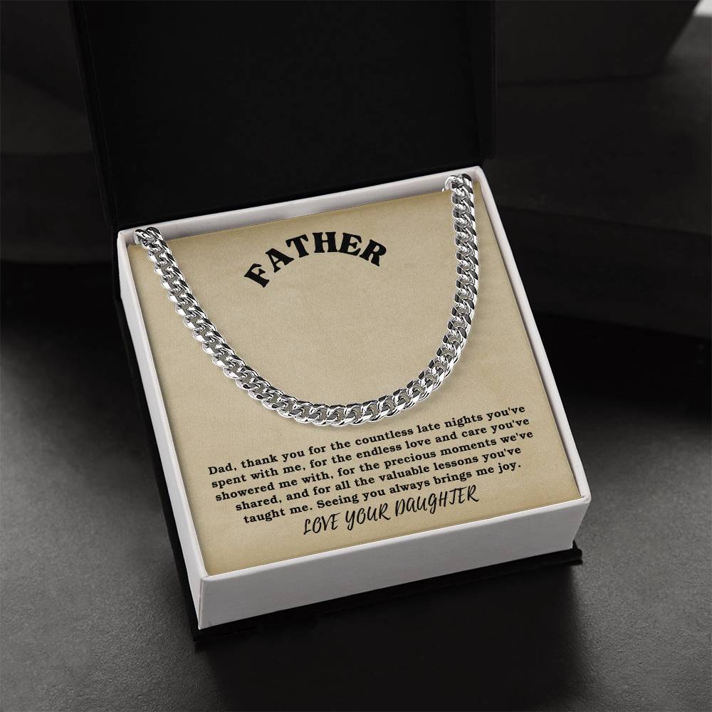 Dad- The endless love-Cuban Link Chain