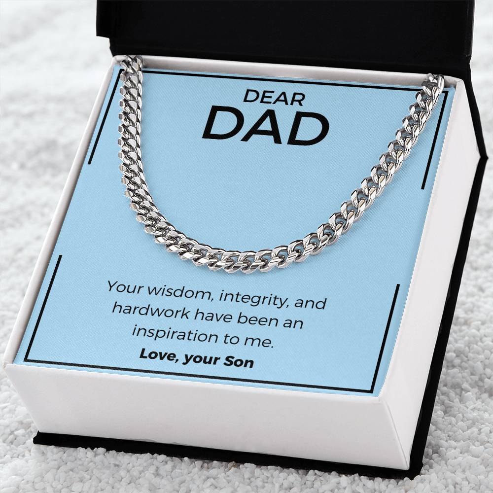 Dad- Your wisdom-Cuban Link Chain