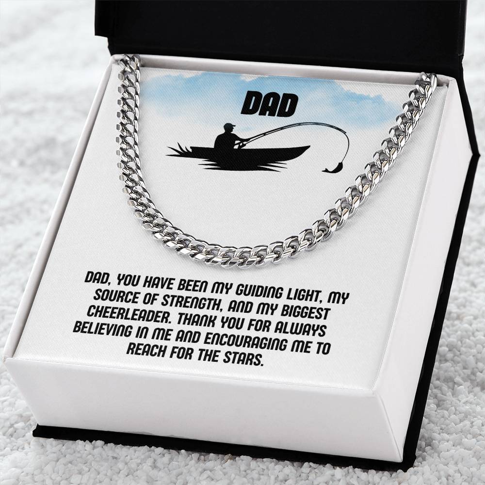 Dad- My guiding light-Cuban Link Chain