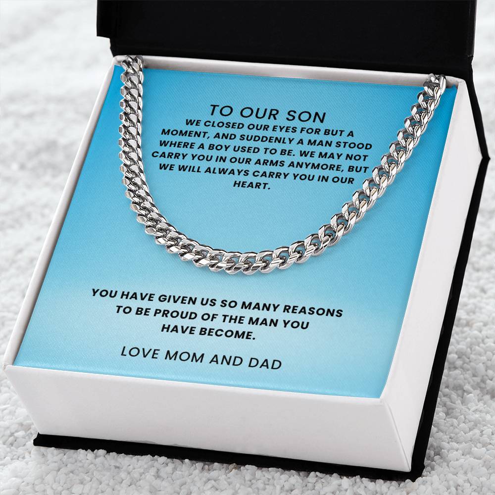 Son- The man you have become-Cuban Link Chain