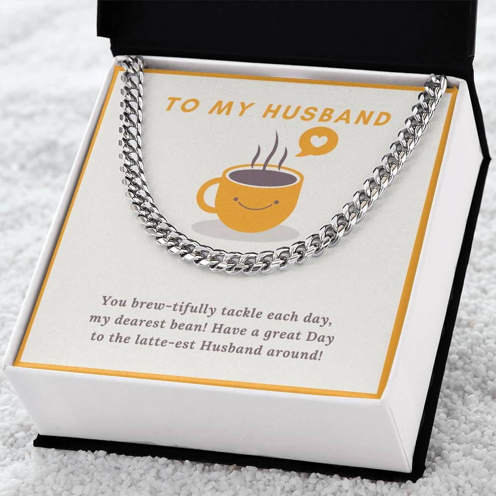 Husband- My dearest bean-Cuban Link Chain