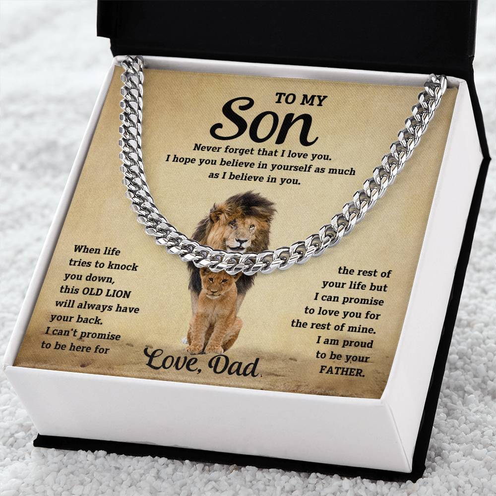 Son- Believe in yourself-Cuban Link Chain