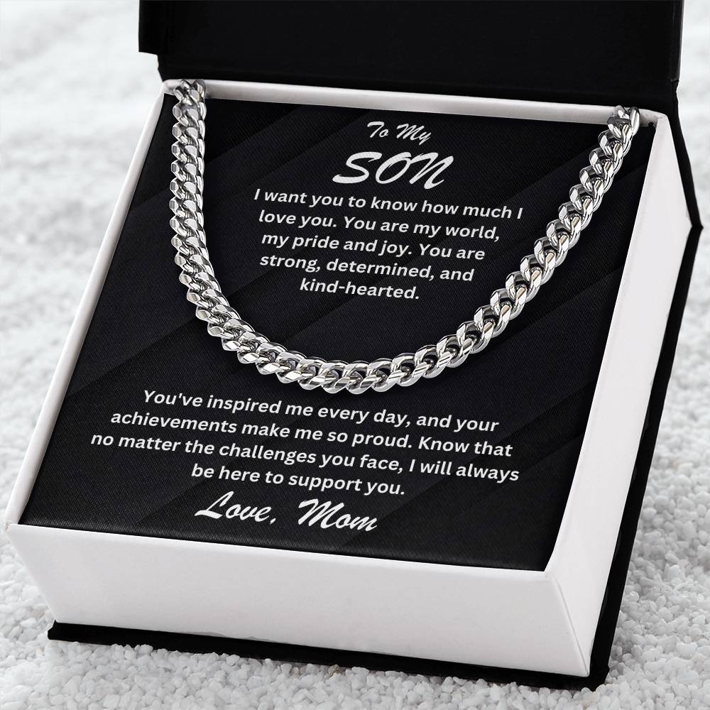 Son- You are my world-Cuban Link Chain