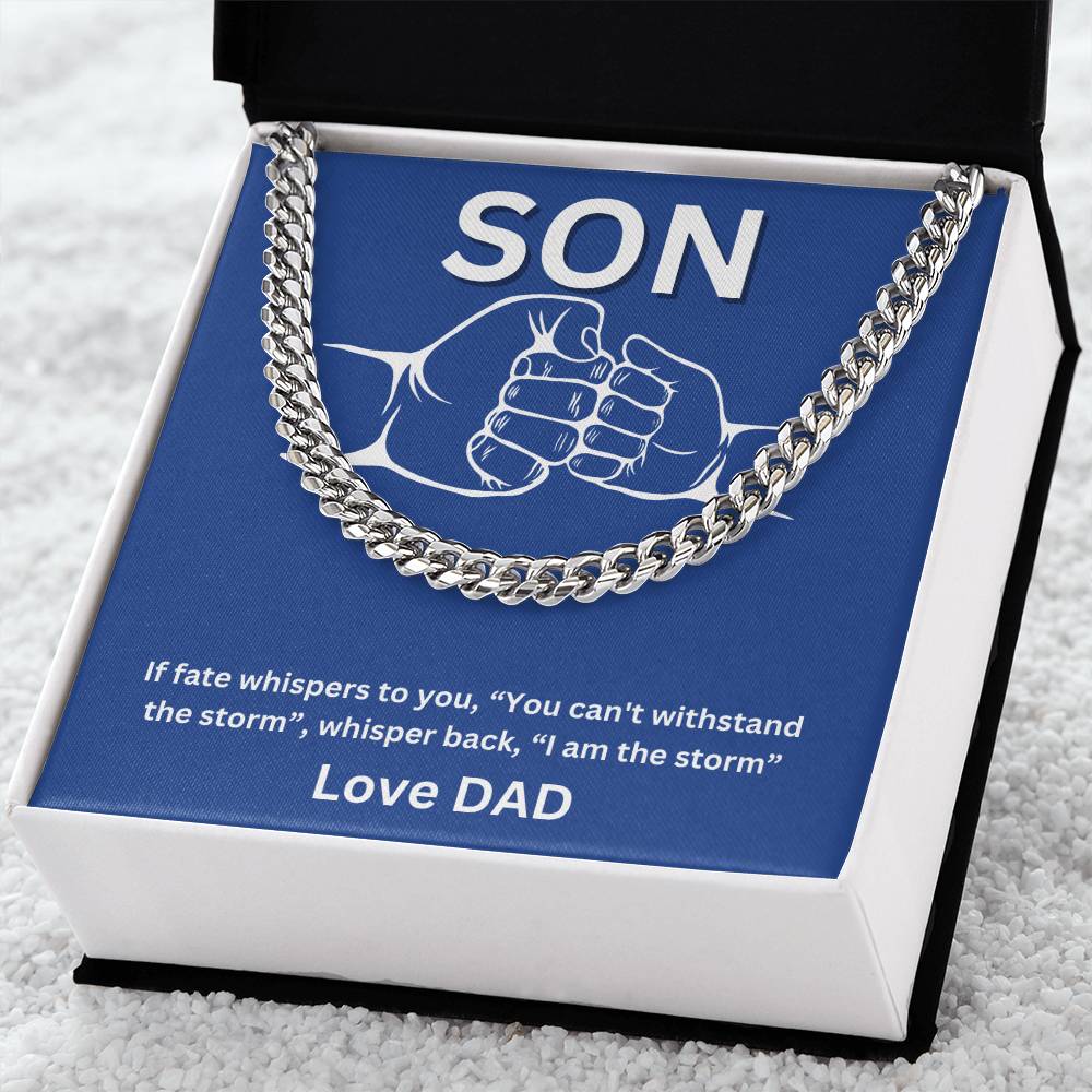 Son- I am the storm -Cuban Link Chain