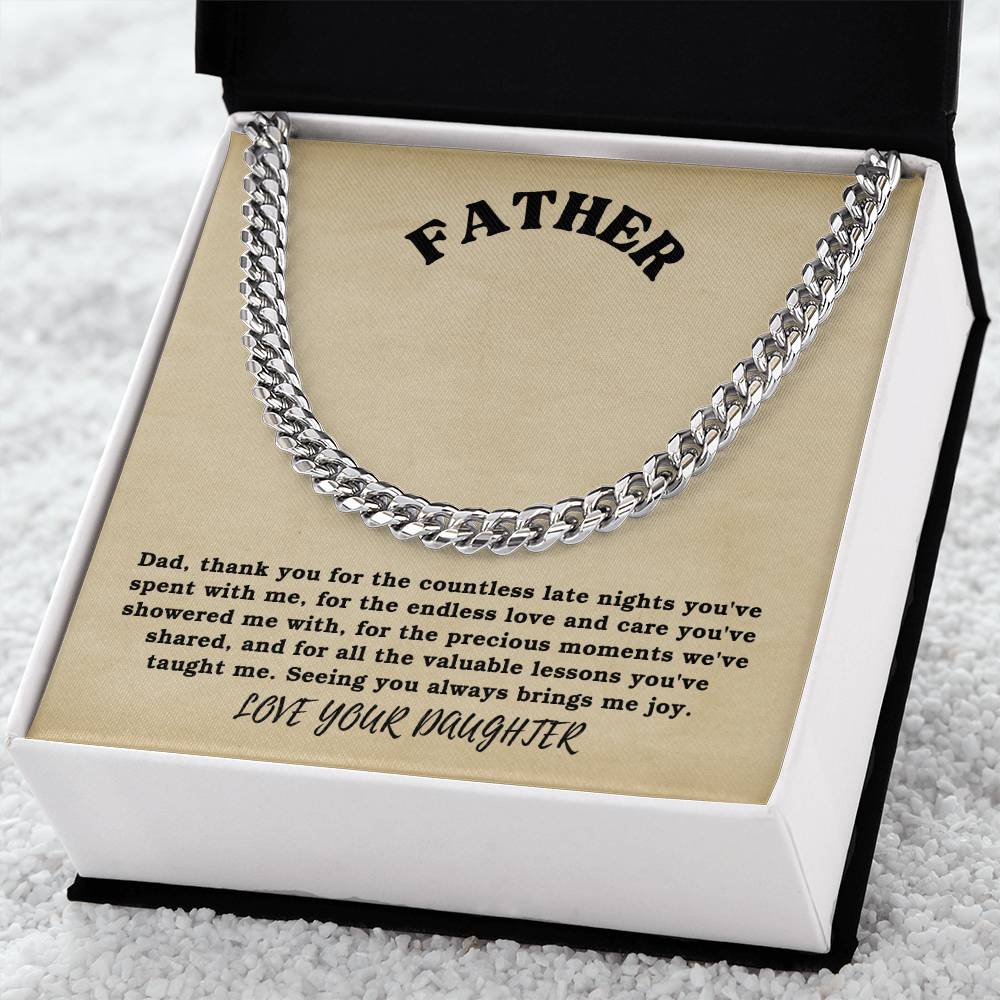 Dad- The endless love-Cuban Link Chain