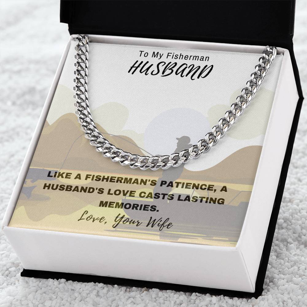 Husband- Fisherman-Cuban Link Chain