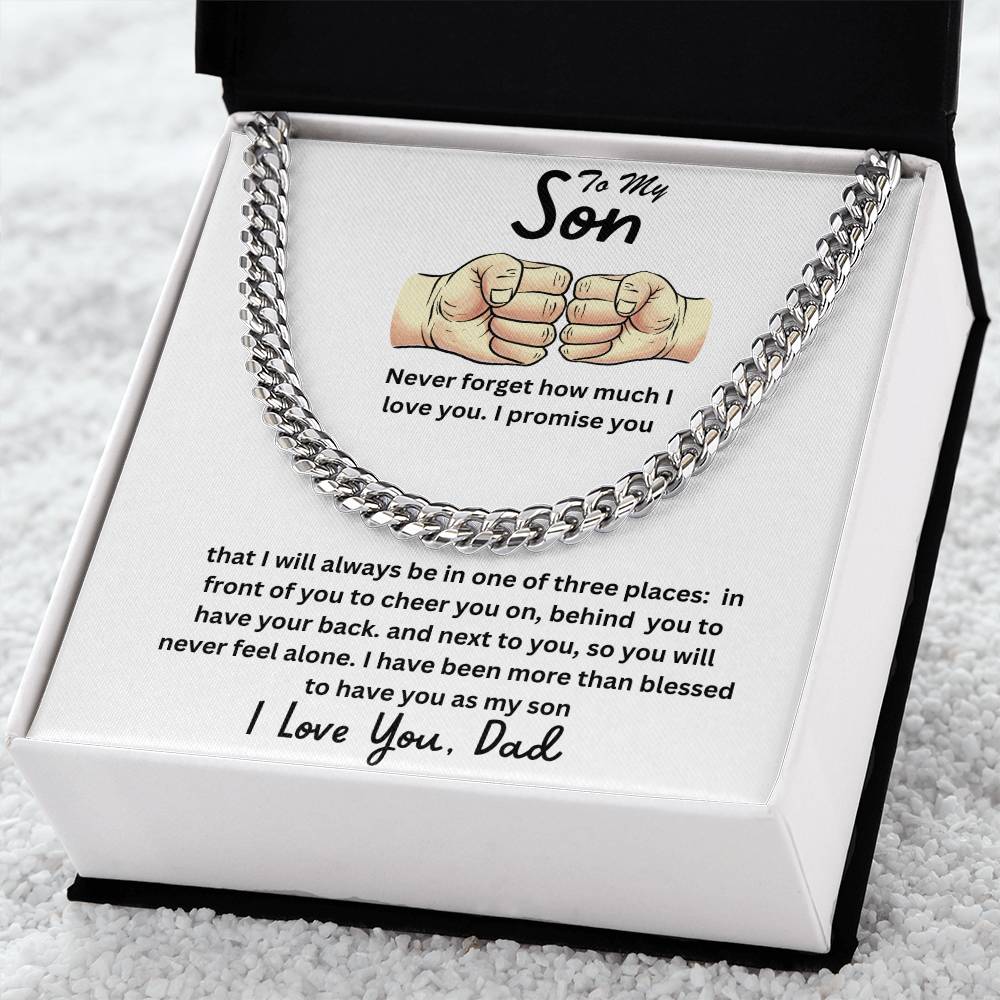 Son- One of three places-Cuban Link Chain