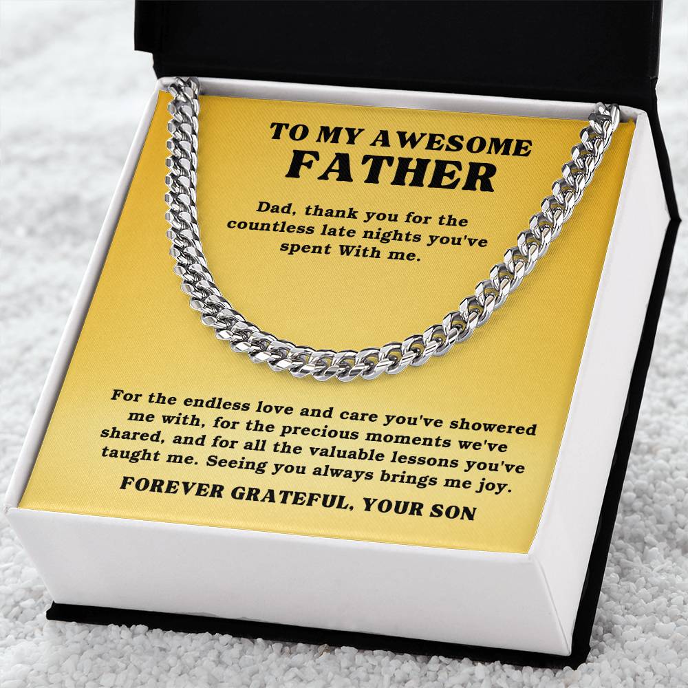 Dad- The endless love-Cuban Link Chain