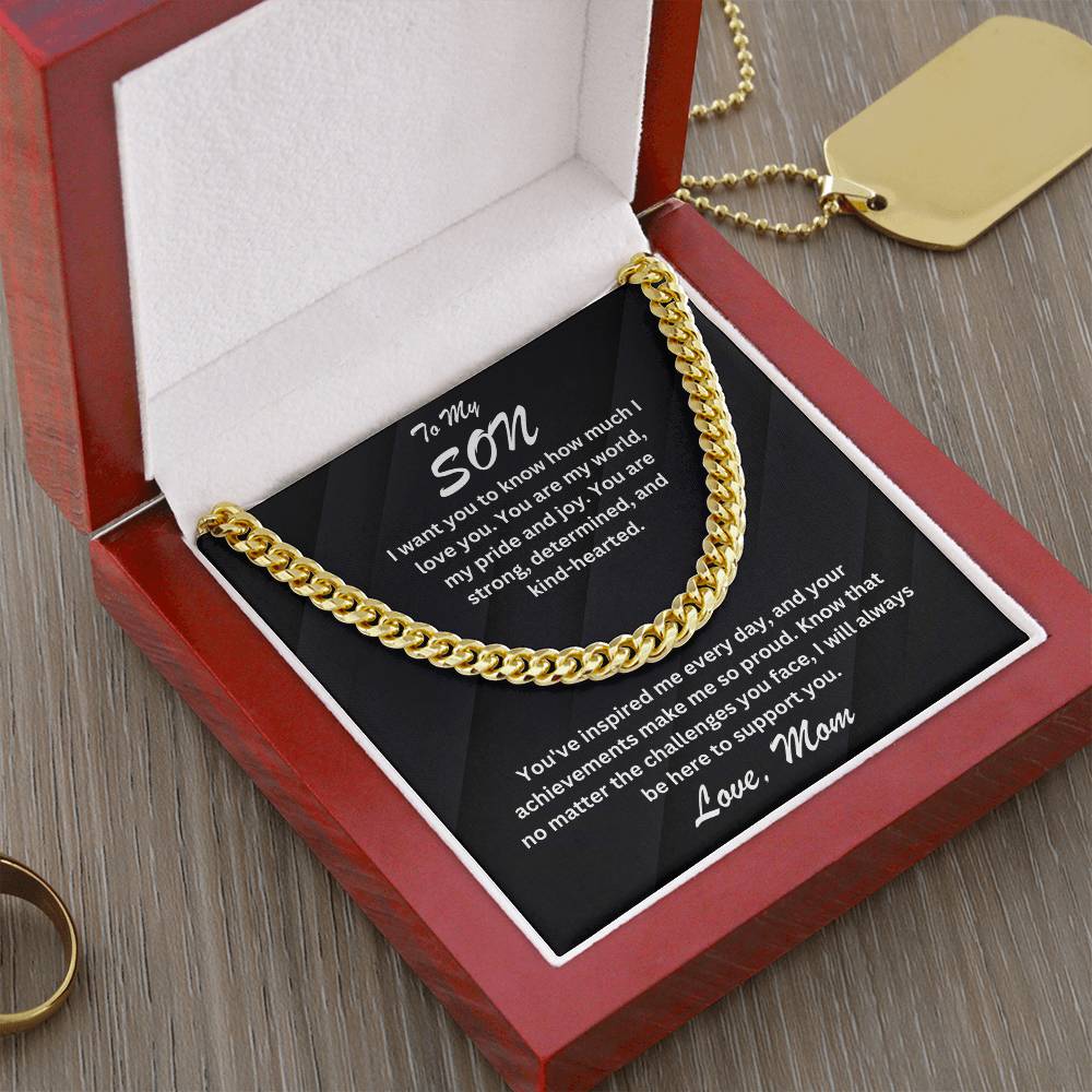 Son- You are my world-Cuban Link Chain