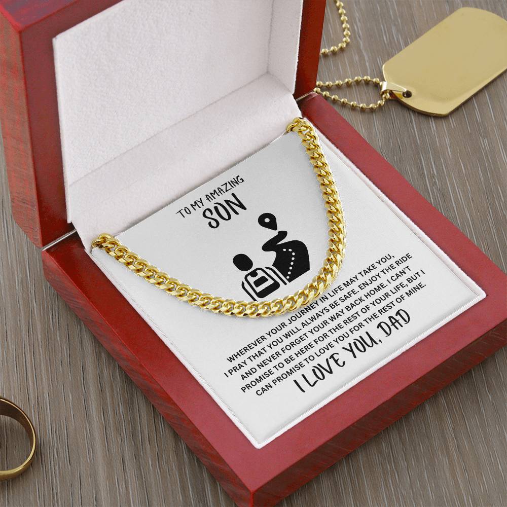 Son- Always be safe-Cuban Link Chain