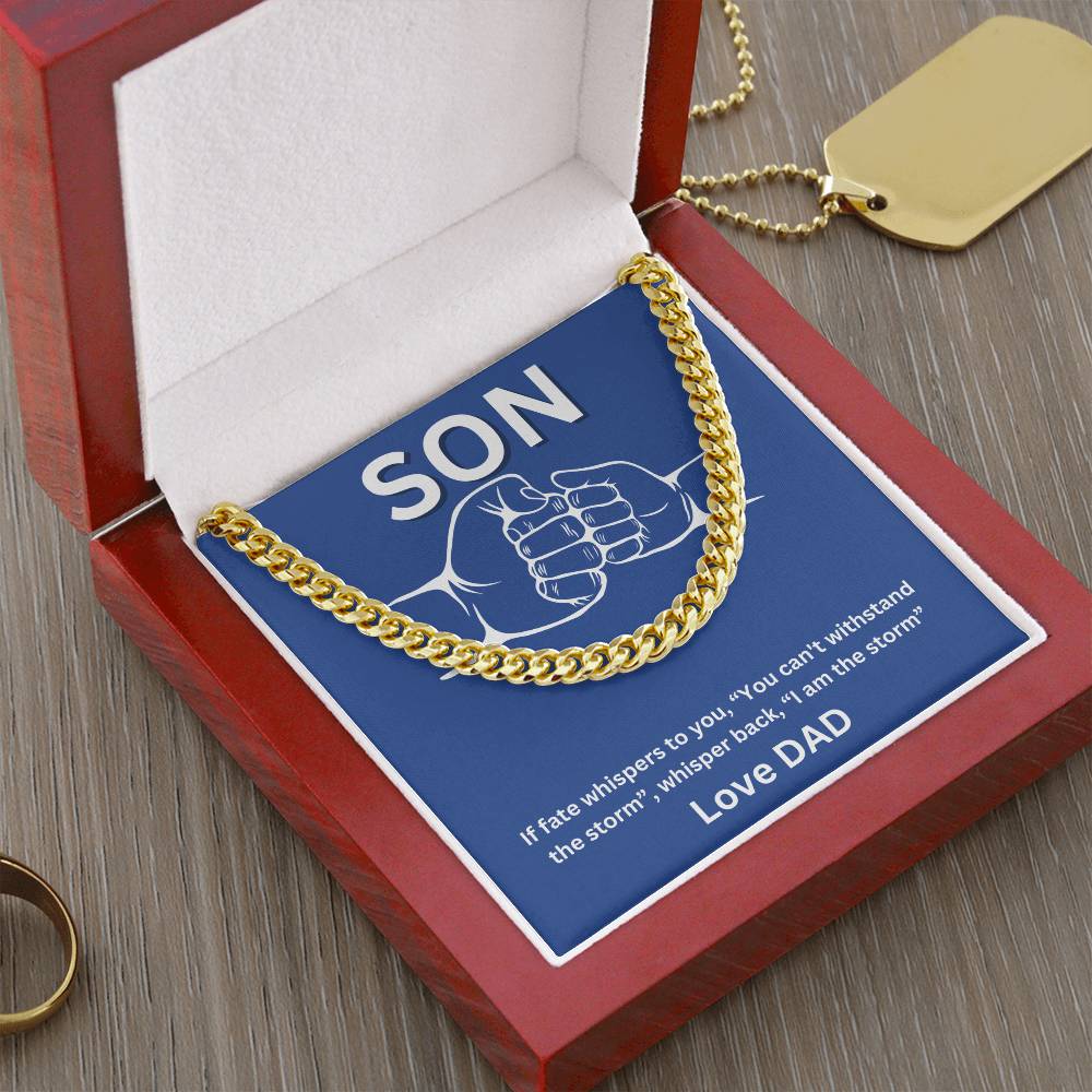 Son- I am the storm -Cuban Link Chain