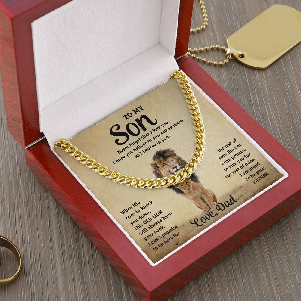 Son- Believe in yourself-Cuban Link Chain