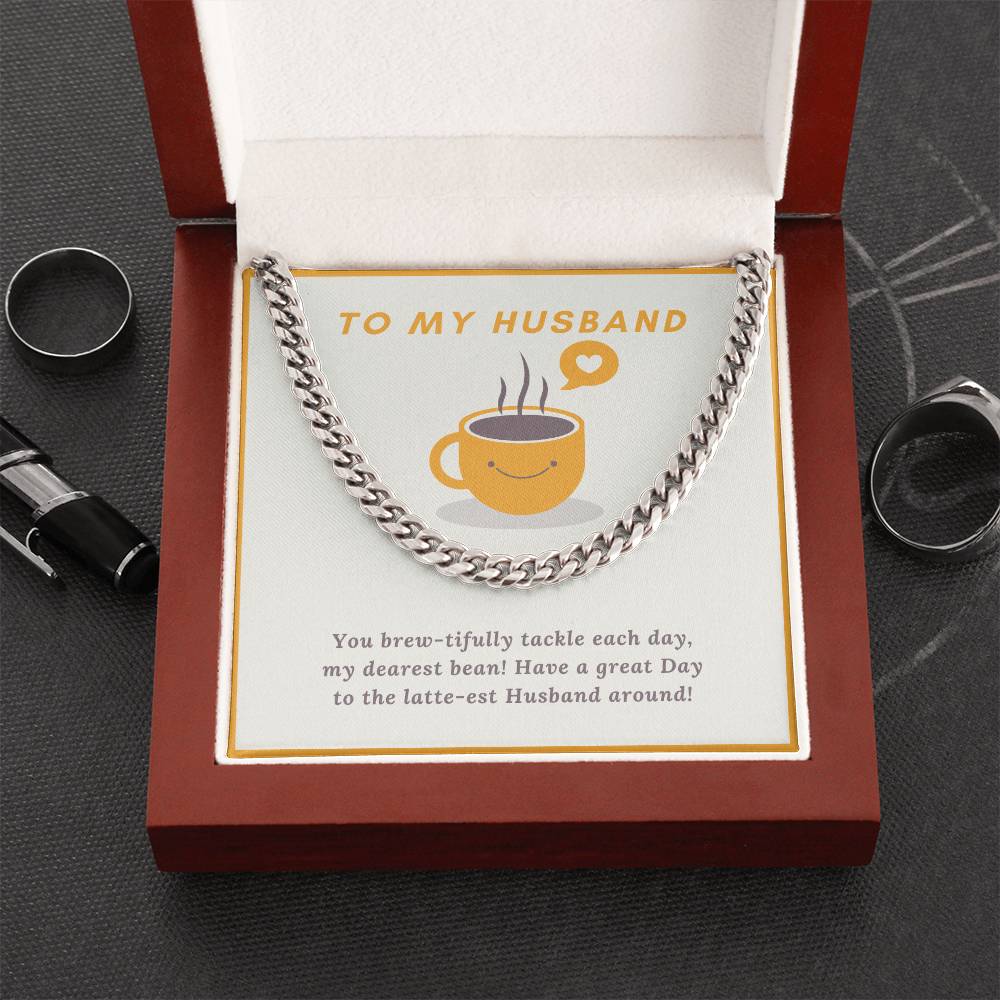 Husband- My dearest bean-Cuban Link Chain