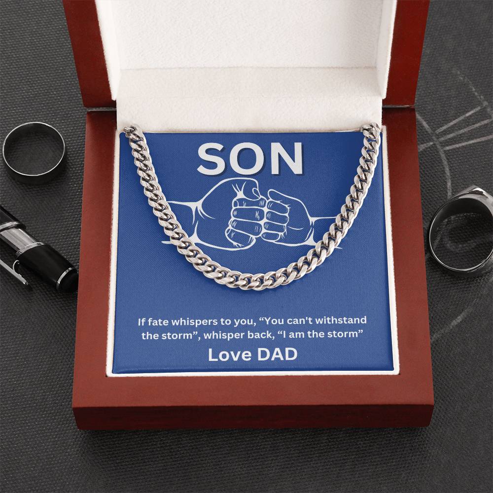 Son- I am the storm -Cuban Link Chain