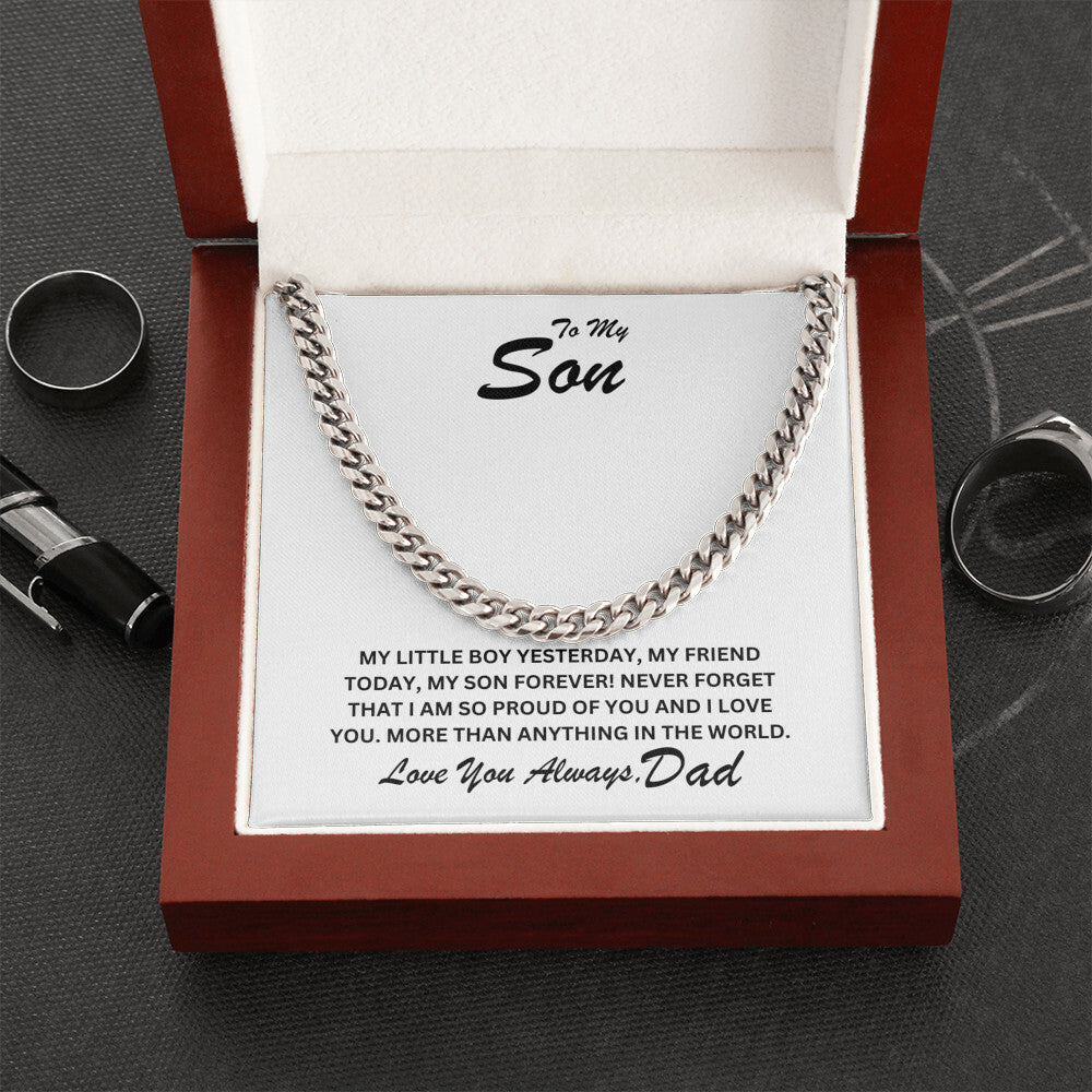 Son- My little boy -Cuban Link Chain