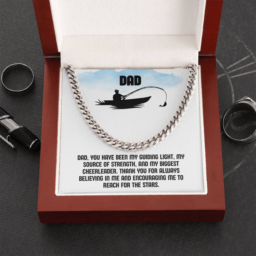 Dad- My guiding light-Cuban Link Chain