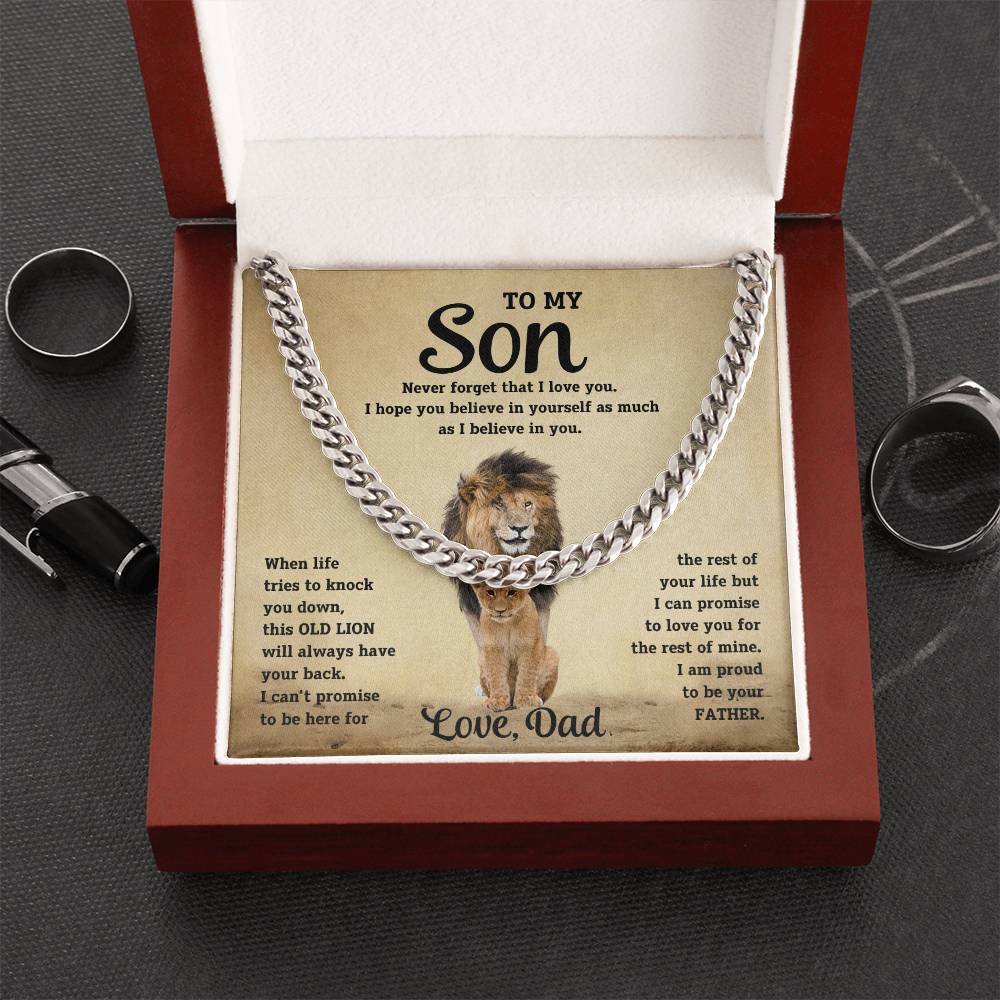 Son- Believe in yourself-Cuban Link Chain