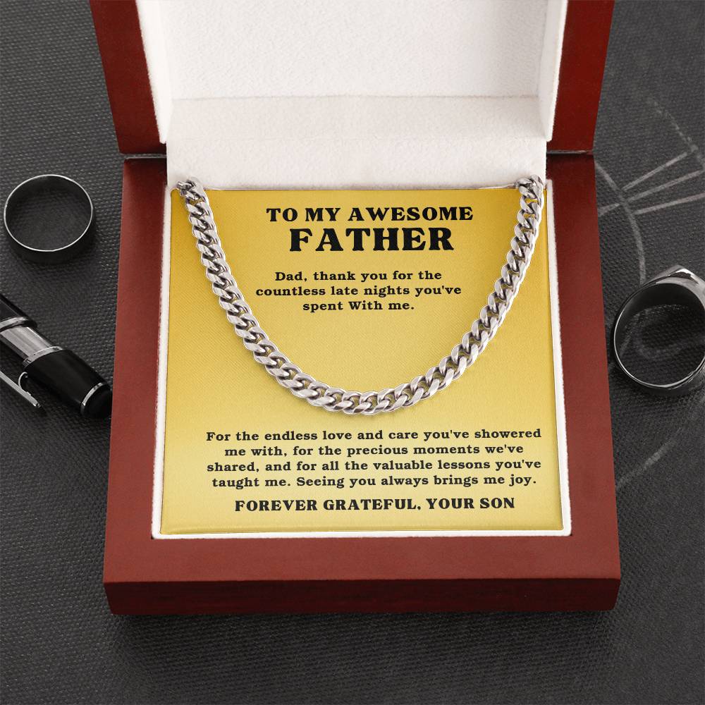 Dad- The endless love-Cuban Link Chain