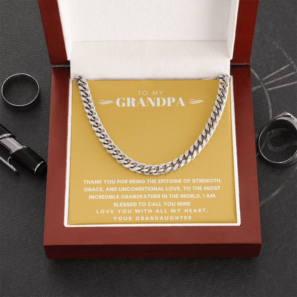 Grandfather- Epitome of strength-Cuban Link Chain