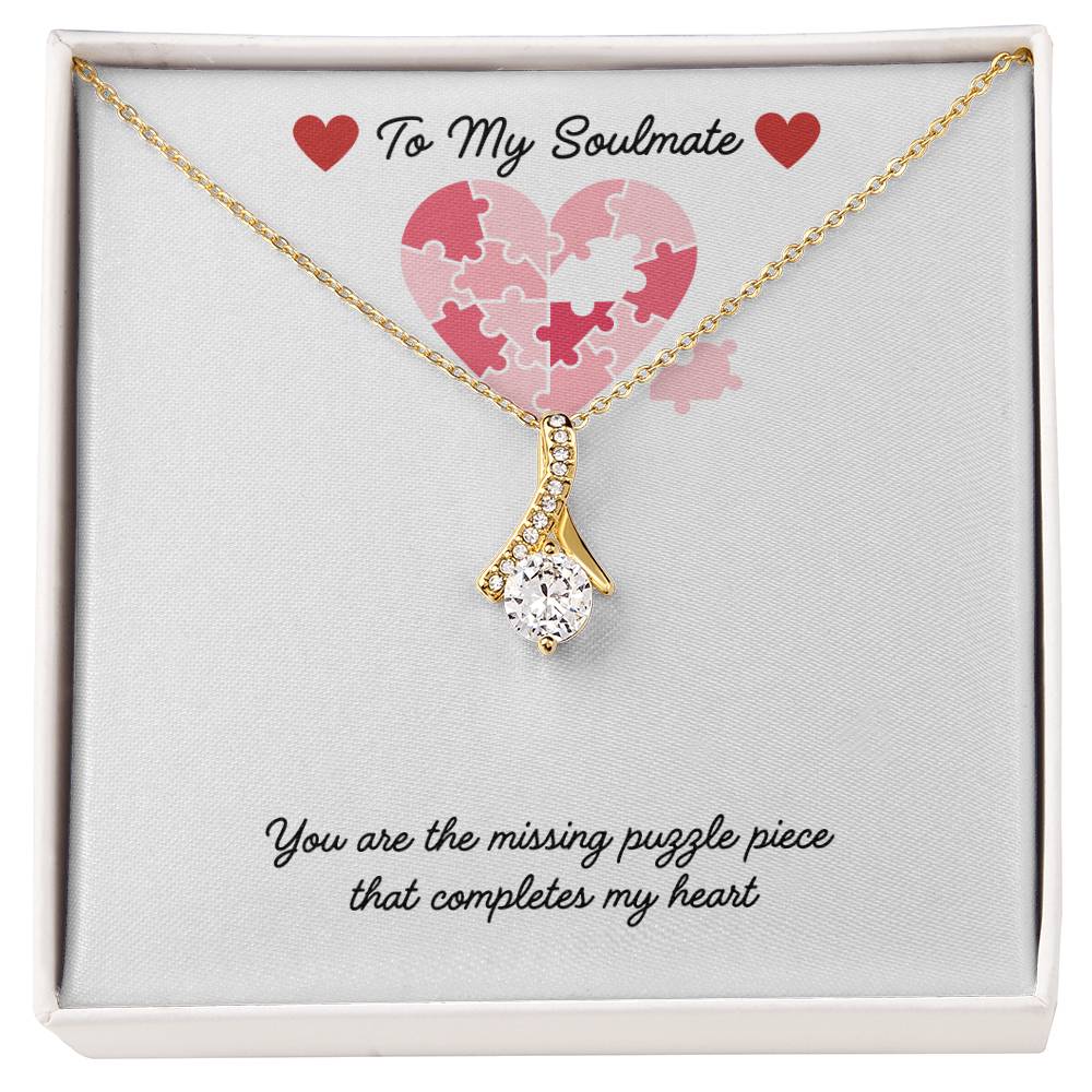 Soulmate-missing puzzle piece-Alluring Beauty necklace