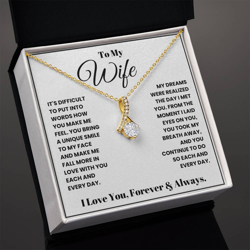 Wife-You took my breath away- Alluring Beauty necklace