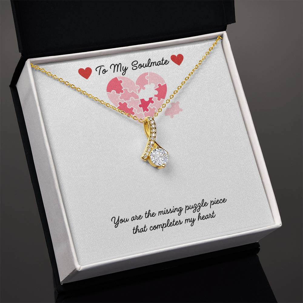 Soulmate-missing puzzle piece-Alluring Beauty necklace