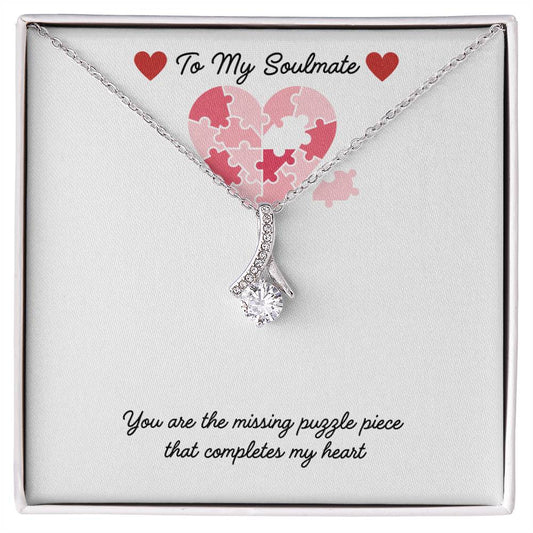 Soulmate-missing puzzle piece-Alluring Beauty necklace