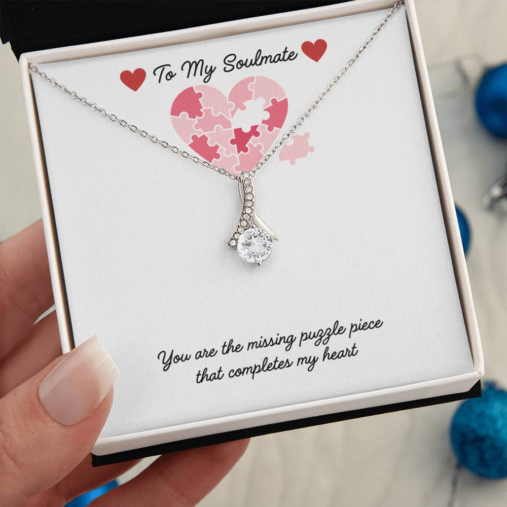 Soulmate-missing puzzle piece-Alluring Beauty necklace