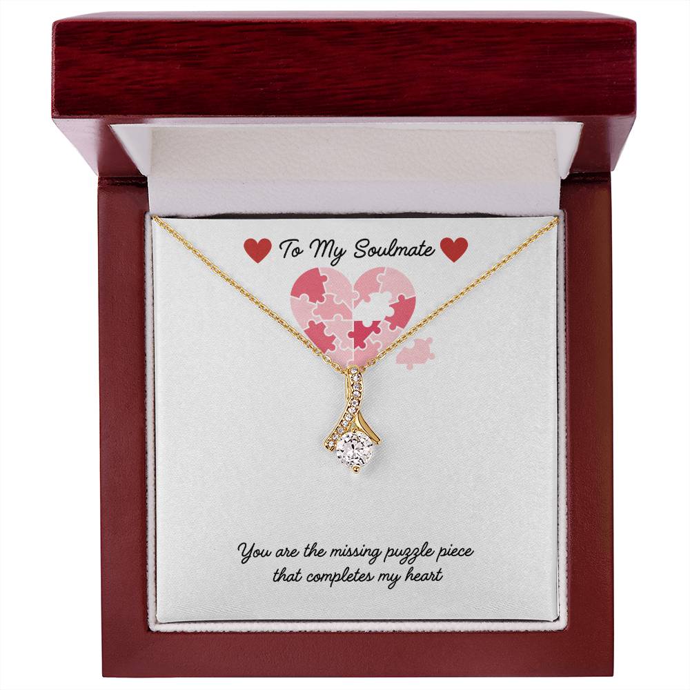 Soulmate-missing puzzle piece-Alluring Beauty necklace