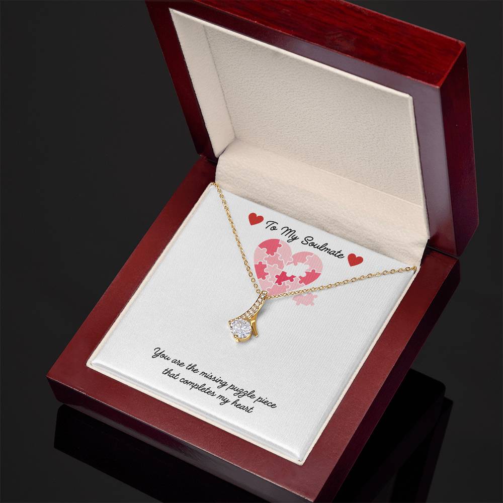 Soulmate-missing puzzle piece-Alluring Beauty necklace