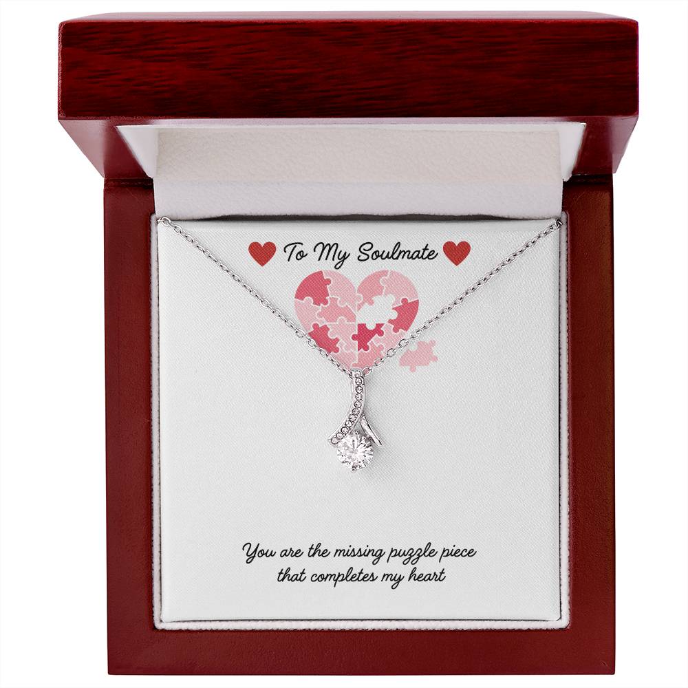 Soulmate-missing puzzle piece-Alluring Beauty necklace