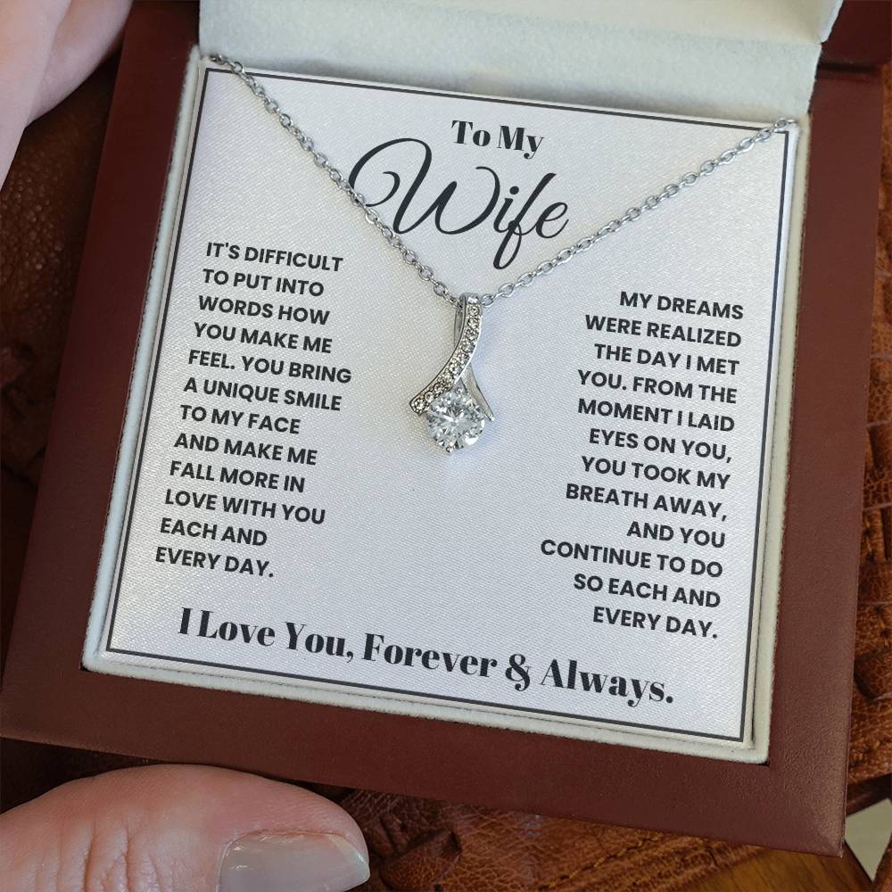 Wife-You took my breath away- Alluring Beauty necklace