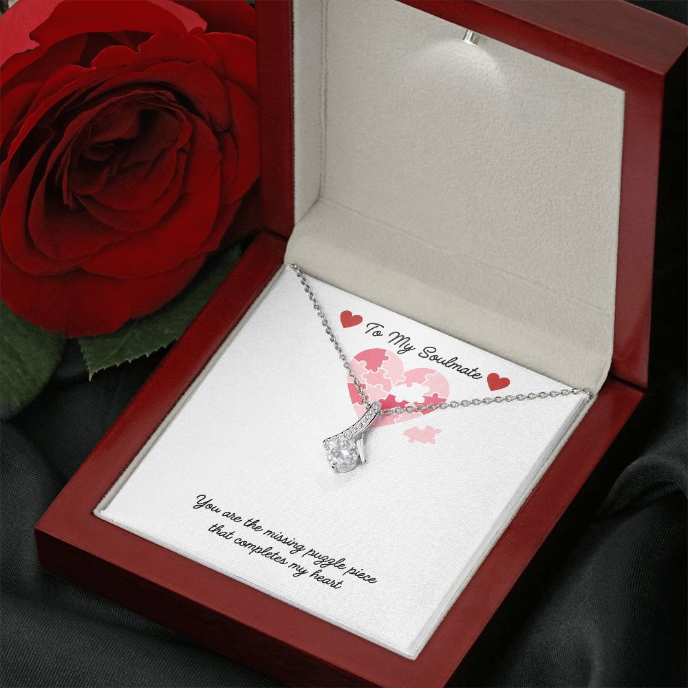 Soulmate-missing puzzle piece-Alluring Beauty necklace