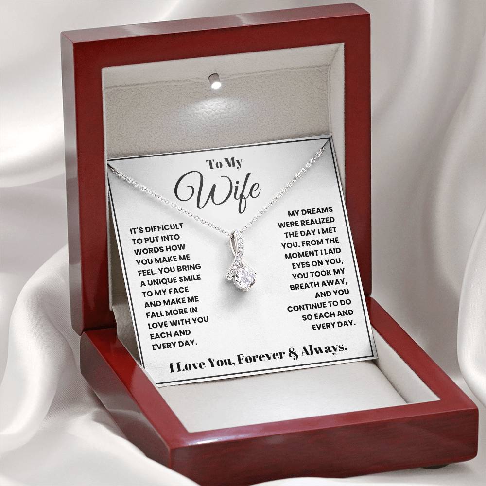 Wife-You took my breath away- Alluring Beauty necklace