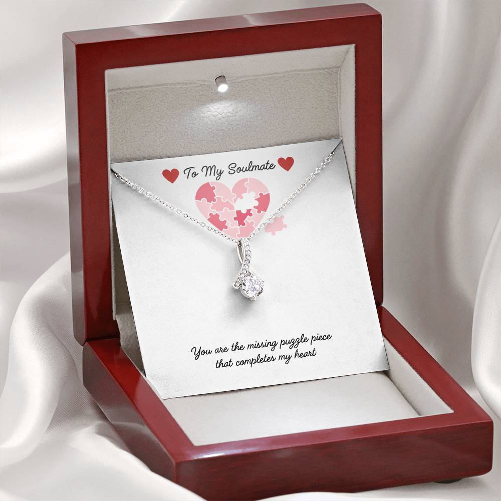 Soulmate-missing puzzle piece-Alluring Beauty necklace