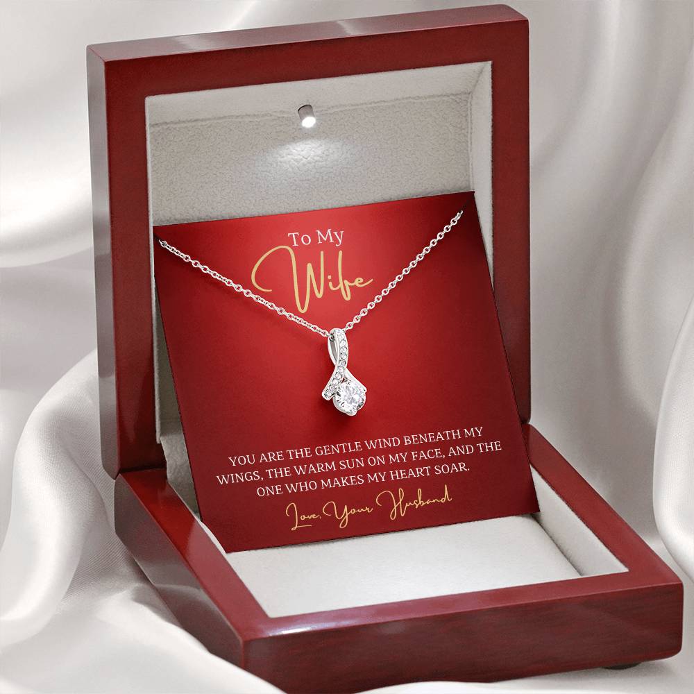 Wife-Wind beneath my wings- Alluring Beauty necklace