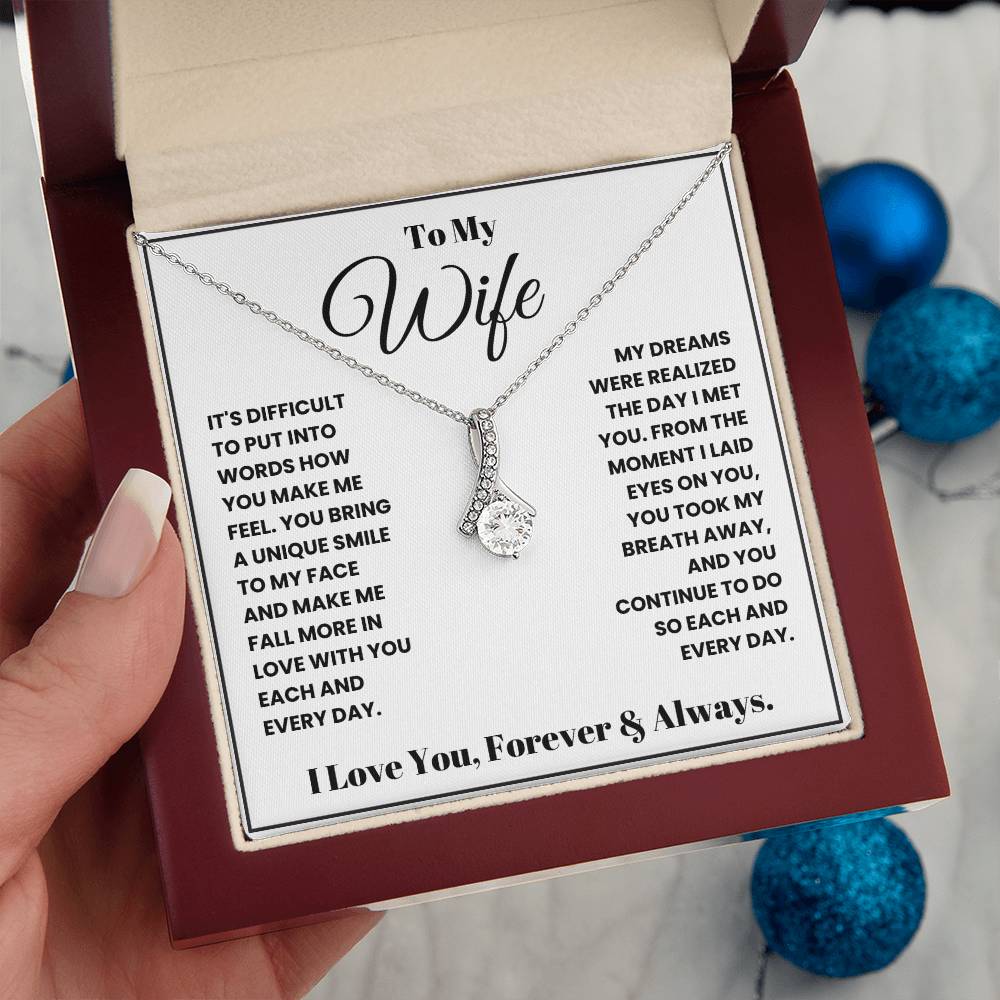 Wife-You took my breath away- Alluring Beauty necklace