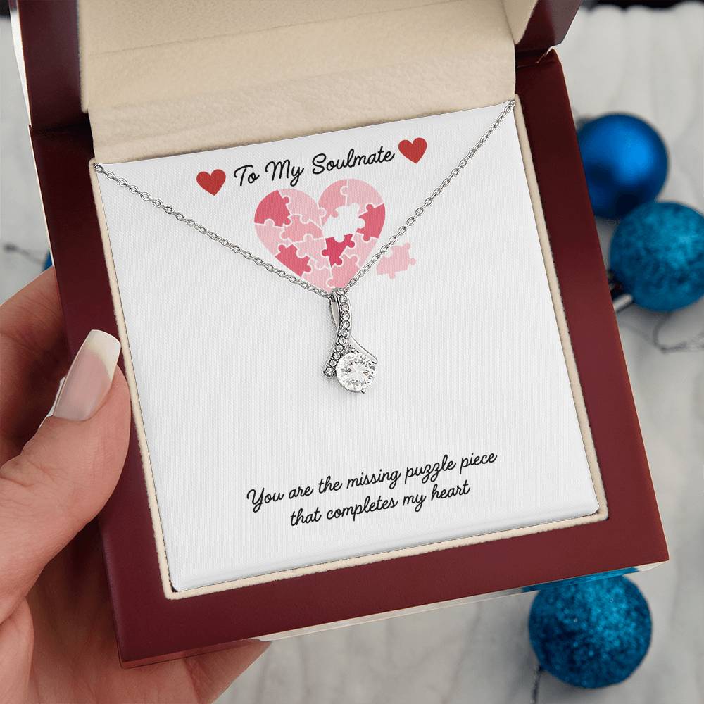 Soulmate-missing puzzle piece-Alluring Beauty necklace