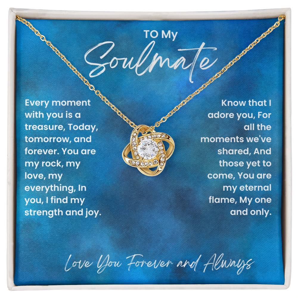 Soulmate- You are my rock -Love Knot Necklace