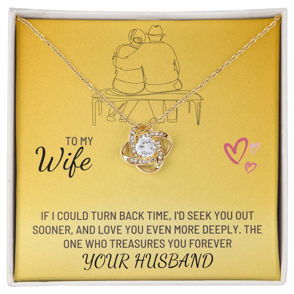 Wife-Turn Back Time -Love Knot Necklace