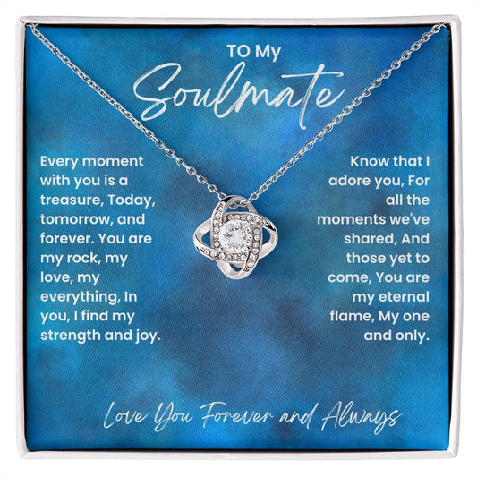 Soulmate- You are my rock -Love Knot Necklace