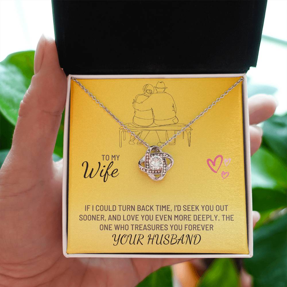 Wife-Turn Back Time -Love Knot Necklace