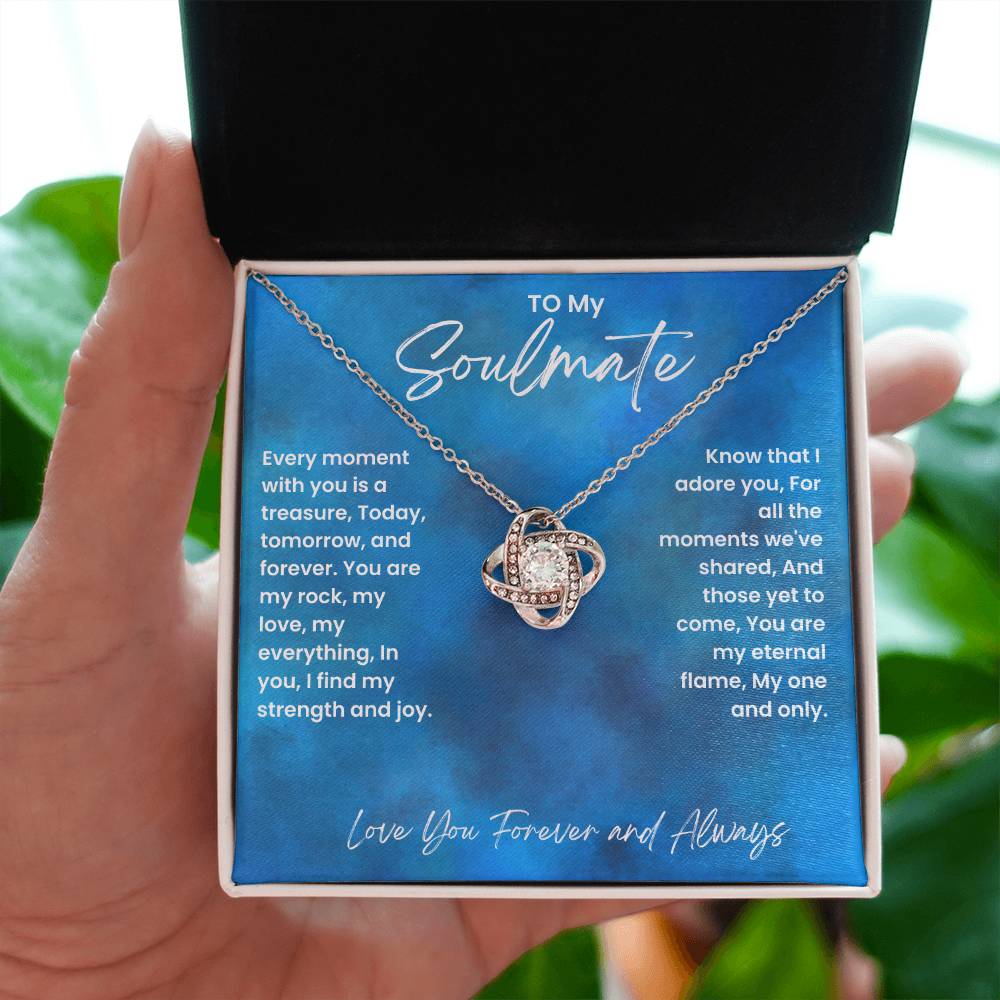 Soulmate- You are my rock -Love Knot Necklace