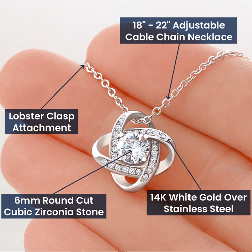 Soulmate- Missing puzzle piece -Love Knot Necklace