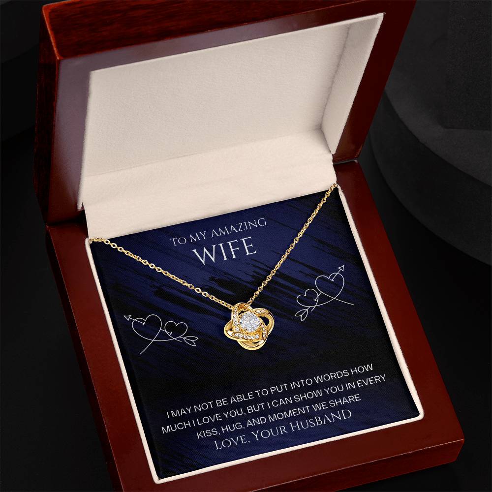 Wife- I can show you-Love Knot Necklace